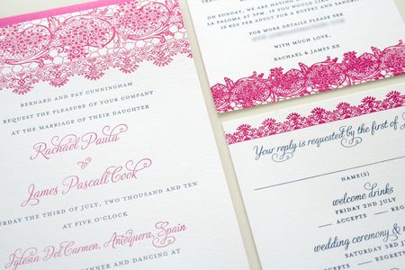 Spanish Lace Wedding Invitation